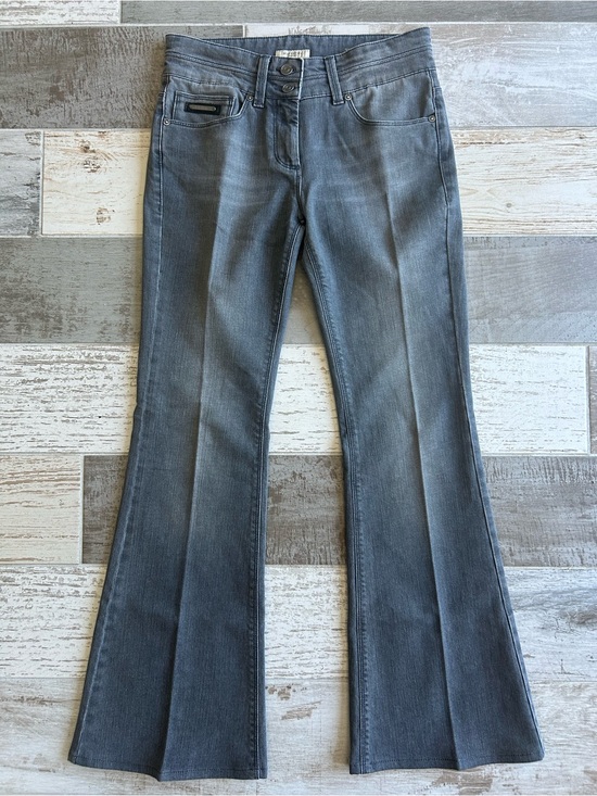Burberry Denim - Burberry Windsor Flare Jeans Size 28 Gray NWT Designer Denim Y2K